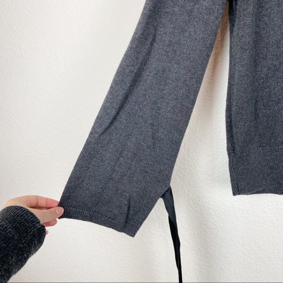 J. Crew Mercantile Gray Tie Bell Sleeve Sweater S - Picture 4 of 9